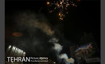 نورافشانی میدان ولیعصر(عج) در شب عید فطر 18