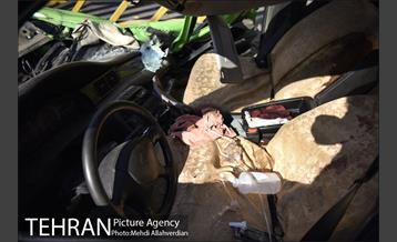 سقوط جرثقیل در بزرگراه شهید محلاتی 12