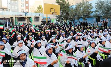 آیین نواختن زنگ بازگشایی دبیرستان دخترانه میثاق 9