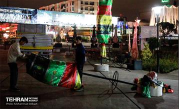 مراحل ساخت المان های نمایشگاه نشان عاشقی