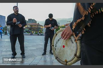 کاروان سنج و دمام زنی با حضور خادمین حرم مطهر رضوی