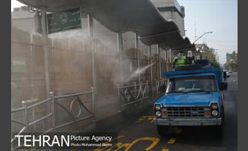 عملیات ضدعفونی المان های شهری منطقه 6 20