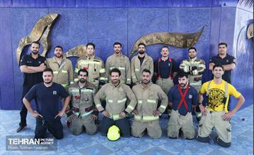 مسابقه پله‌نوردی آتش‌نشانان در برج میلاد 1