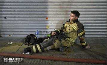 آتش سوزی در خیابان بهار تهران 35