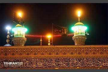 اهتزاز پرچم حرم سیدالشهدا(ع) بر فراز گنبد حرم عبدالعظیم حسنی(ع) 2