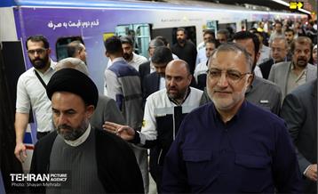 آیین تست گرم مسیر پایانی خط ۷ مترو تهران و بهره‌برداری از ورودی دوم ایستگاه آهنگ 48