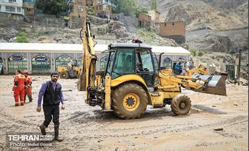 آغاز عملیات ساماندهی منطقه امامزاده داوود(ع) پس از سیلاب 21