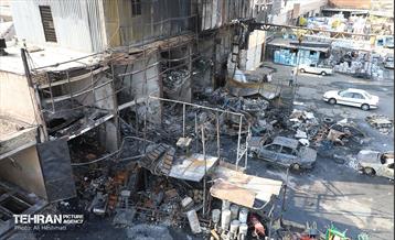 بازار آهن شآداباد پس از آتش سوزی 3