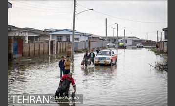 عملیات تخلیه آب از محلات گمیشان 4