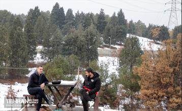 روز برفی در بوستان جنگلی سرخه‌حصار 4