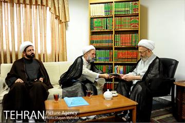 دیدار حجت‌الاسلام صادق‌زاده با تعدادی از مراجع عظام تقلید و علما در شهر مقدس قم 19
