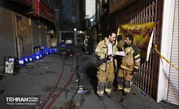آتش سوزی در خیابان بهار تهران 34