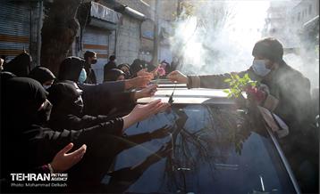 تشییع دو شهید گمنام در منطقه 15