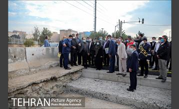 بازدید شهردار تهران از پروژه کانال شماره یک بزرگراه آزادگان 17