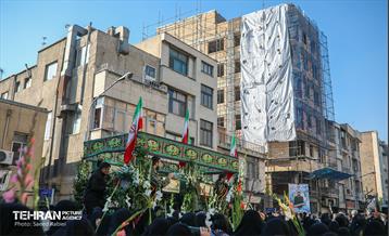 مراسم تشییع پیکر دو شهید گمنام دفاع مقدس در منطقه 11