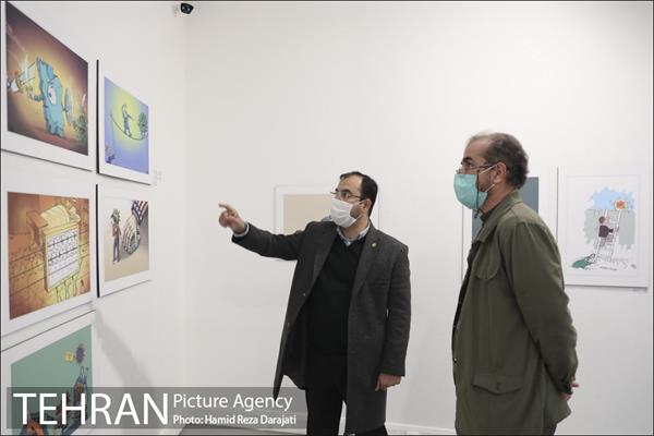 بازدید مدیران شهری و اعضای شورای شهر تهران از نمایشگاه تهران از منظر هنرمندان-4