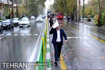 بارش باران پاییزی در تهران 18