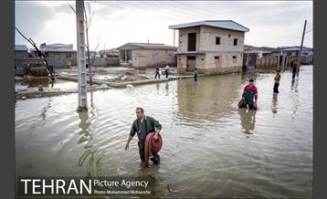عملیات تخلیه آب از محلات گمیشان 3