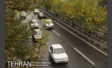 ترافیک تهران در یک روز بارانی 9