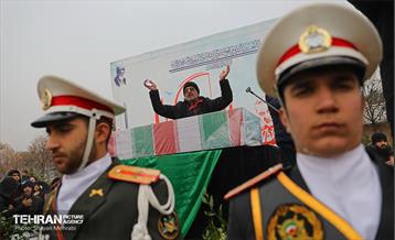 مراسم تشییع و تدفین شهید گمنام در بوستان ولایت 13