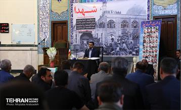 حضور شهردار تهران در مراسم ترحیم جانباز شهید محمد سرتیپی