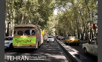 رژه نمادین اتوبوس های شرکت واحد به مناسبت آغاز هفته دفاع مقدس 14