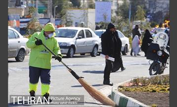 خدمات شهرداری تهران در پایان راهپیمایی ۲۲ بهمن 2