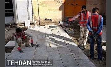 سنگ فرش شدن خیابان پامنار‎  16