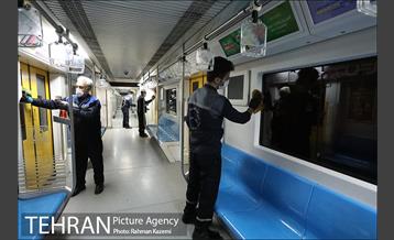آغاز عملیات ضدعفونی کردن مترو تهران 5