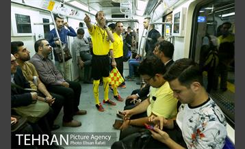پرفورمنس آموزش فرهنگسازی قوانین مترو به مناسبت جام جهانی 23