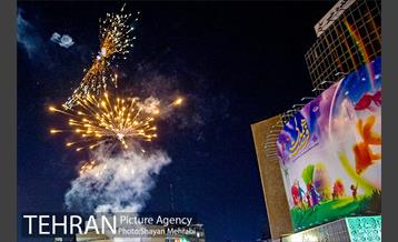 نور افشانی میدان ولیعصر(عج) به مناسبت نیمه شعبان 1