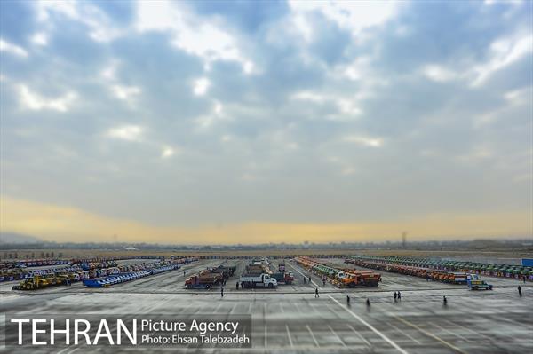 مانور ماشین آلات و تجهیزات ستاد برف روبی شهرداری تهران 1