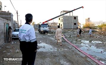 امدادرسانی تیم مدیریت بحران تهران به مناطق سیل‌زده سیستان و بلوچستان 26