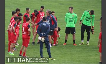 تمرین تیم فوتبال پرسپولیس تهران