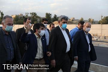 بازدید شهردار تهران از ضلع جنوبی خیابان استاد معین در پادگان جی 18