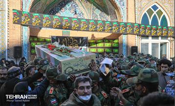 مراسم تشییع پیکر دو شهید گمنام دفاع مقدس در منطقه 11