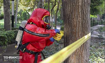 مانور انتشار مواد شیمیایی در منطقه۷