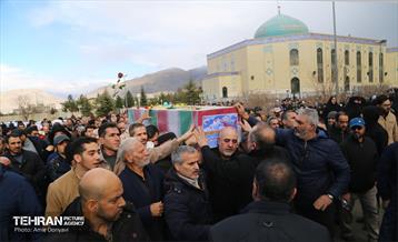 مراسم تشییع شهیده فائزه رحیمی در هوافضای سپاه 7