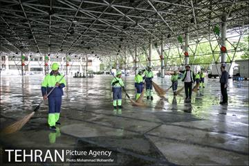 آماده سازی دانشگاه تهران برای نماز جمعه 2