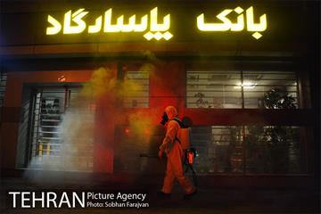 ضدعفونی معابر توسط سازمان آتش نشانی  17
