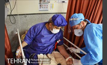 بخش بیماران کرونایی بیمارستان بعثت 6