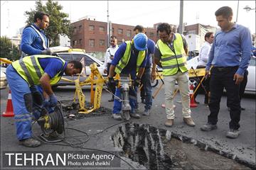 فرونشست زمین در خیابان 17شهریور 4