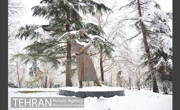 روز برفی تهران در بوستان ملت 24
