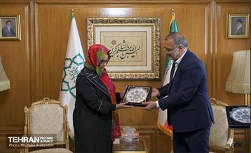 دیدار وزیر حمل و نقل و شهردار ماناگوئا (نیکاراگوئه) با شهردار تهران