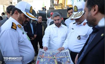 بازدید رئیس پلیس راهور کل کشور از پروژه‌های منطقه 9 7