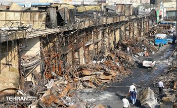 بازار آهن شآداباد پس از آتش سوزی 2