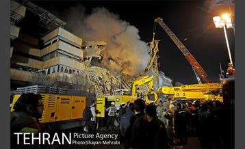 امداد رسانی شبانه در حادثه پلاسکو 1