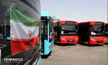 رونمایی از ۱۰۰ دستگاه اتوبوس ناوگان حمل و نقل عمومی شهر تهران 61