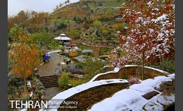 بارش پاییزی برف در ارتفاعات بوستان کوهستانی آبشار تهران‎ 19