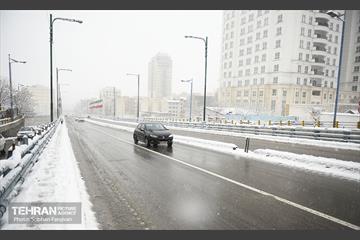ترافیک روان در روز برفی تهران 4